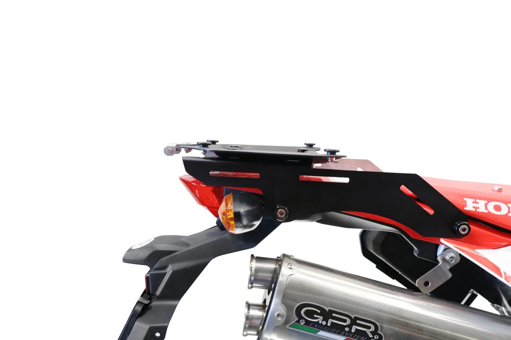 SPECIFIC TITANIUM PLATE TOP CASE-ALPITECH 35 LT roof rack GPR TECH compatible with  Honda Crf 300 L / Rally 2021/2024 e5