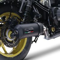 Exhaust system compatible with Honda Cmx 1100 Rebel 2021-2023, Ghisa , Homologated legal slip-on exhaust including removable db killer and link pipe 