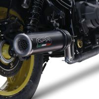 Scarico compatibile con Honda Cmx 1100 Rebel 2021-2023, M3 Black Titanium, Scarico omologato, silenziatore con db killer estraibile e raccordo specifico