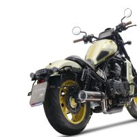 Scarico compatibile con Honda Cmx 1100 Rebel 2021-2024, M3 Poppy , Scarico omologato, silenziatore con db killer estraibile e raccordo specifico