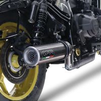 Exhaust system compatible with Honda Cmx 1100 Rebel 2021-2023, M3 Poppy , Homologated legal slip-on exhaust including removable db killer and link pipe 