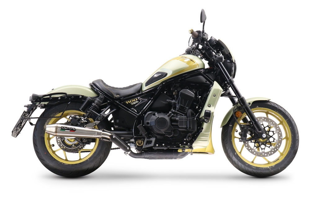 Scarico compatibile con Honda Cmx 1100 Rebel 2021-2024, Ultracone, Scarico omologato, silenziatore con db killer estraibile e raccordo specifico