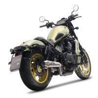 Scarico compatibile con Honda Cmx 1100 Rebel 2021-2024, Ultracone, Scarico omologato, silenziatore con db killer estraibile e raccordo specifico