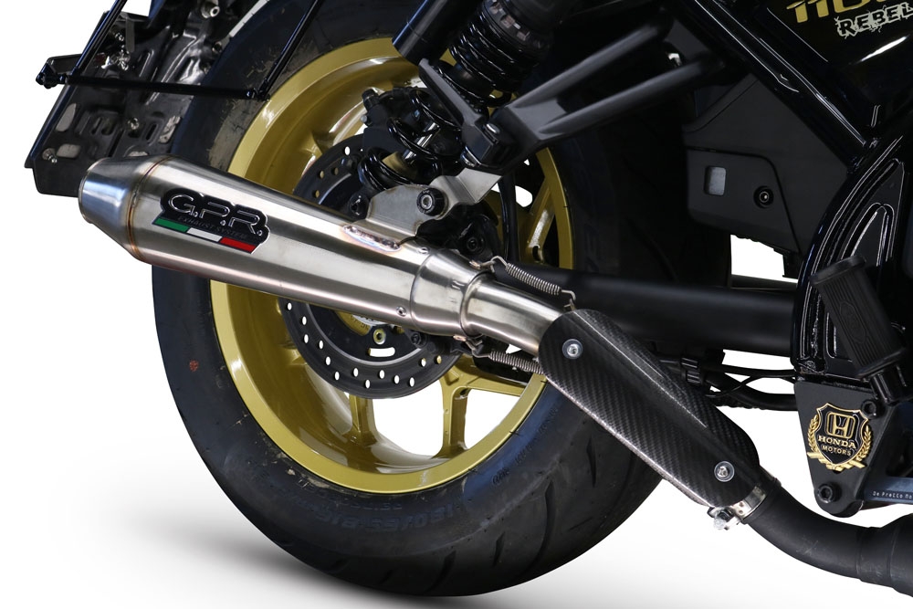Scarico compatibile con Honda Cmx 1100 Rebel 2021-2024, Ultracone, Scarico omologato, silenziatore con db killer estraibile e raccordo specifico