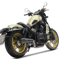 Scarico compatibile con Honda Cmx 1100 Rebel 2021-2024, Ultracone Nero, Scarico omologato, silenziatore con db killer estraibile e raccordo specifico