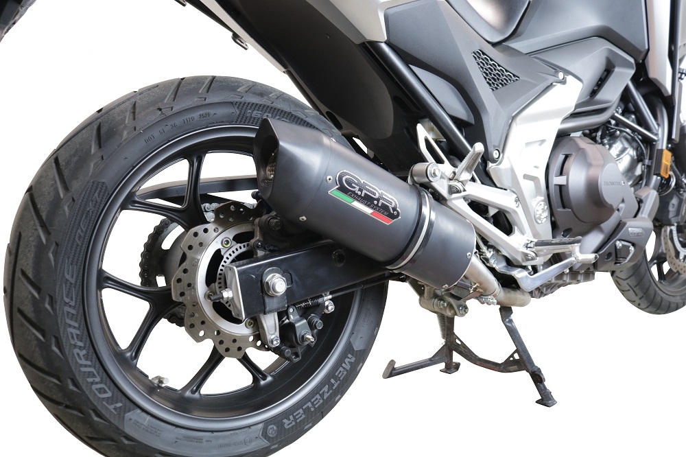 Scarico compatibile con Honda Nc 750 X - S Dct 2021-2023, Furore Evo4 Nero, Scarico omologato, silenziatore con db killer estraibile e raccordo specifico