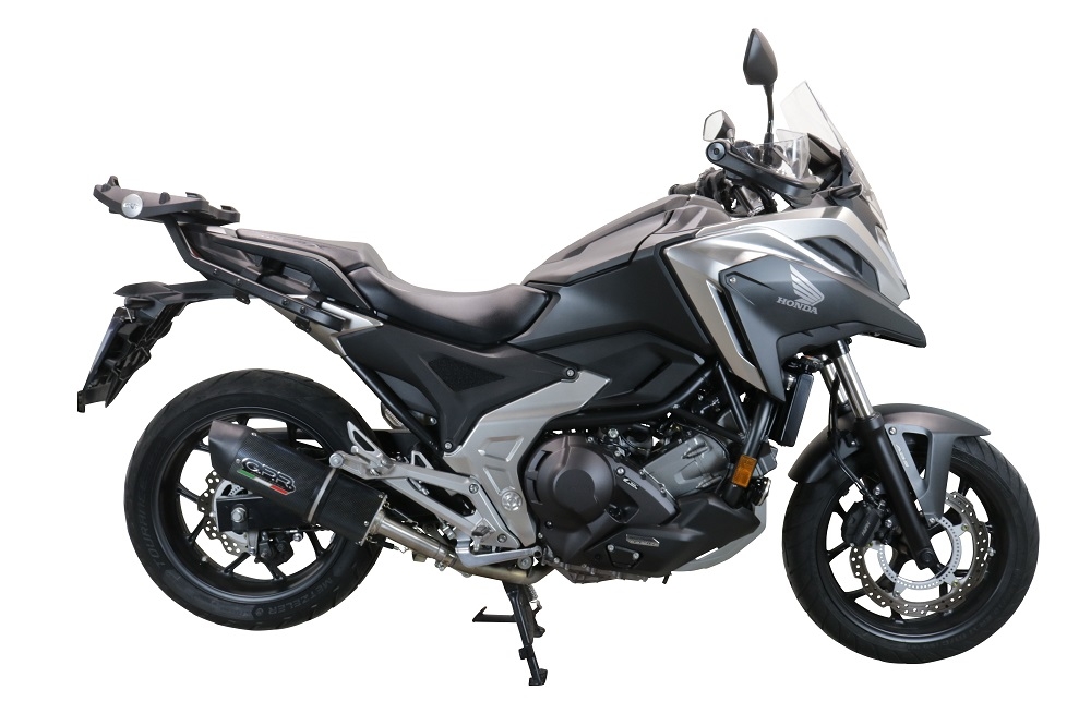 Scarico compatibile con Honda Nc 750 X - S Dct 2021-2023, Furore Evo4 Poppy, Scarico omologato, silenziatore con db killer estraibile e raccordo specifico