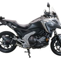Scarico compatibile con Honda Nc 750 X - S Dct 2021-2023, Furore Evo4 Poppy, Scarico omologato, silenziatore con db killer estraibile e raccordo specifico