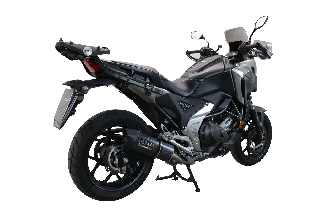 Scarico compatibile con Honda Nc 750 X - S Dct 2021-2023, Furore Evo4 Poppy, Scarico omologato, silenziatore con db killer estraibile e raccordo specifico