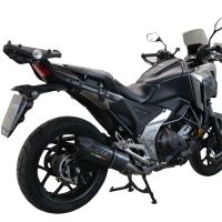 Scarico compatibile con Honda Nc 750 X - S Dct 2021-2023, Furore Evo4 Poppy, Scarico omologato, silenziatore con db killer estraibile e raccordo specifico