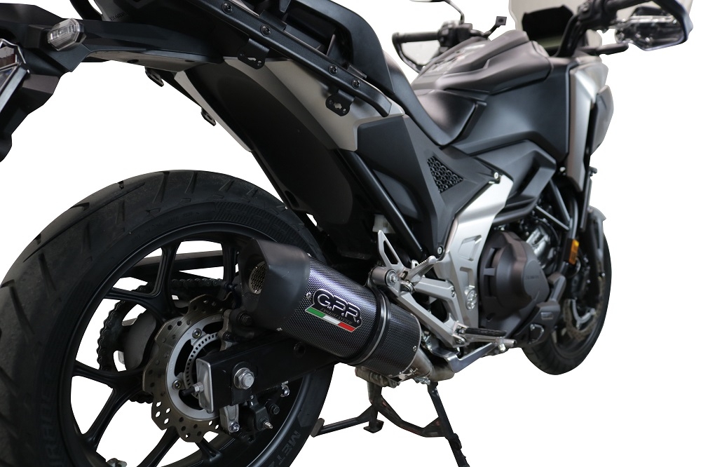 Scarico compatibile con Honda Nc 750 X - S Dct 2021-2023, Furore Evo4 Poppy, Scarico omologato, silenziatore con db killer estraibile e raccordo specifico