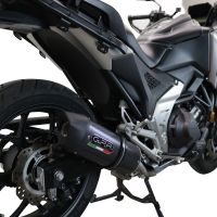 Scarico compatibile con Honda Nc 750 X - S Dct 2021-2023, Furore Evo4 Poppy, Scarico omologato, silenziatore con db killer estraibile e raccordo specifico