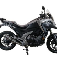 Scarico compatibile con Honda Nc 750 X - S Dct 2021-2023, M3 Inox , Scarico omologato, silenziatore con db killer estraibile e raccordo specifico