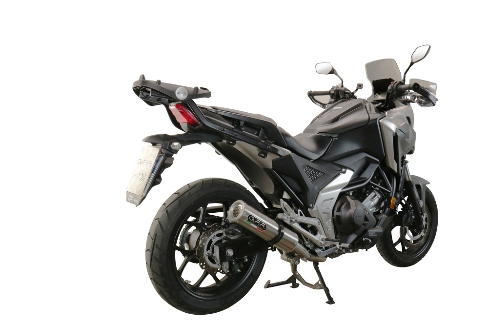 Scarico compatibile con Honda Nc 750 X - S Dct 2021-2023, M3 Inox , Scarico omologato, silenziatore con db killer estraibile e raccordo specifico