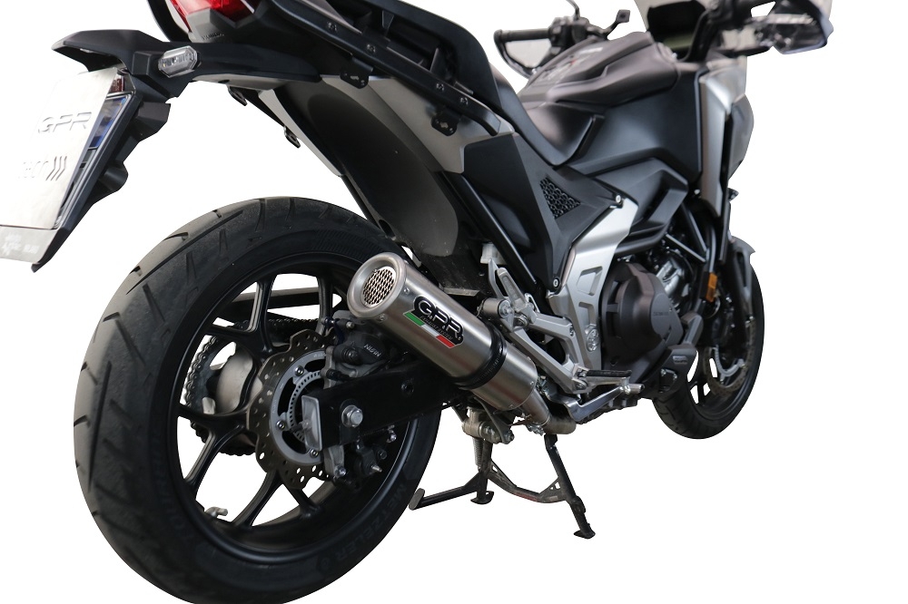 Scarico compatibile con Honda Nc 750 X - S Dct 2021-2023, M3 Inox , Scarico omologato, silenziatore con db killer estraibile e raccordo specifico