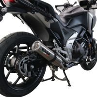 Scarico compatibile con Honda Nc 750 X - S Dct 2021-2023, M3 Inox , Scarico omologato, silenziatore con db killer estraibile e raccordo specifico