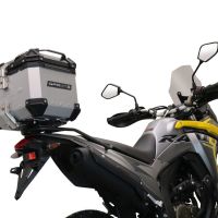 TOP CASE - BAULETTO GPR TECH COMPATABILE CON Voge 300Rally 2022/2024 e5 GPR TECH BAULETTO TOP CASE ALPI-TECH 26 LT, COLORE ARGENTO CON PIASTRA SPECIFICA 