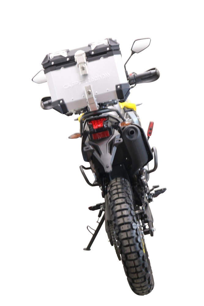 TOP CASE - BAULETTO GPR TECH COMPATABILE CON Voge 300Rally 2022/2024 e5 GPR TECH BAULETTO TOP CASE ALPI-TECH 26 LT, COLORE ARGENTO CON PIASTRA SPECIFICA 