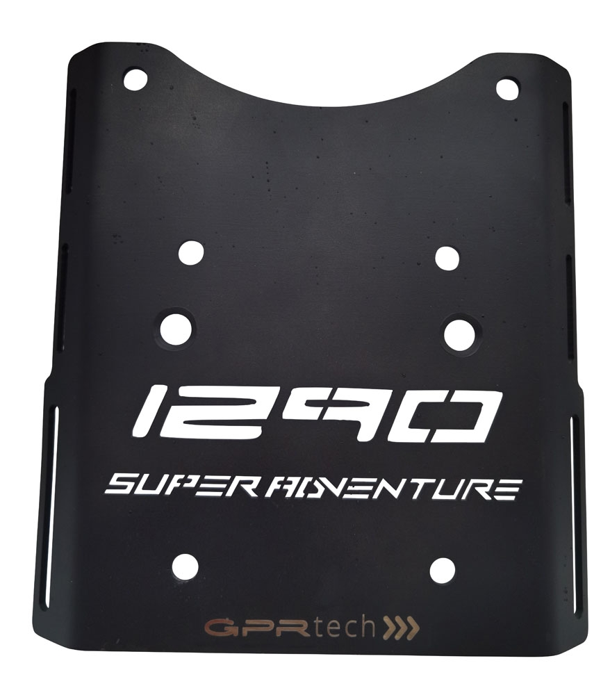 TOP CASE - BAULETTO GPR TECH COMPATABILE CON Ktm Adventure 890 L 2021/2024 e5 GPR TECH BAULETTO TOP CASE ALPI-TECH 55 LT COLORE NERO CON PIASTRA SPECIFICA 