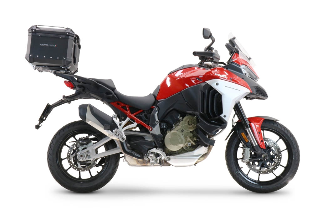 GPR TECH COMPATABILE CON Ducati Multistrada V4 / V4S / V4S Sport 1100 2021/2024 GPR TECH BAULETTO TOP CASE ALPI-TECH 45 LT. COLORE NERO CON PIASTRA SPECIFICA 