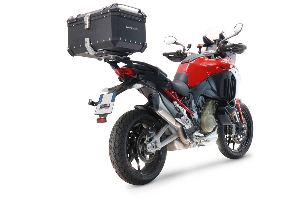 GPR TECH COMPATABILE CON Ducati Multistrada V4 / V4S / V4S Sport 1100 2021/2024 GPR TECH BAULETTO TOP CASE ALPI-TECH 45 LT. COLORE NERO CON PIASTRA SPECIFICA 