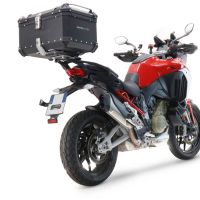 GPR TECH COMPATABILE CON Ducati Multistrada V4 / V4S / V4S Sport 1100 2021/2024 GPR TECH BAULETTO TOP CASE ALPI-TECH 45 LT. COLORE NERO CON PIASTRA SPECIFICA 
