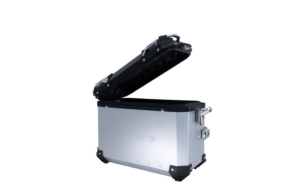 GPR TECH COMPATABILE CON Benelli Trk 502 2021/2024 e5 GPR TECH COPPIA DI VALIGIE LATERALI ARGENTO ALPI-TECH 38 LT. + 38 LT. CON TELAIO SPECIFICO 