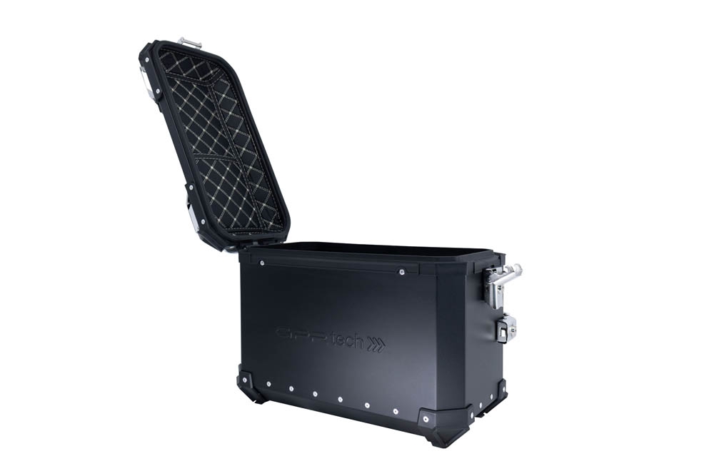 GPR TECH COMPATABILE CON Suzuki V-Strom 1050 Xt/De 2020/2024 e5 GPR TECH COPPIA DI VALIGIE LATERALI NERE ALPI-TECH 38 LT. + 32 LT. CON PORTA PACCHI NERO 