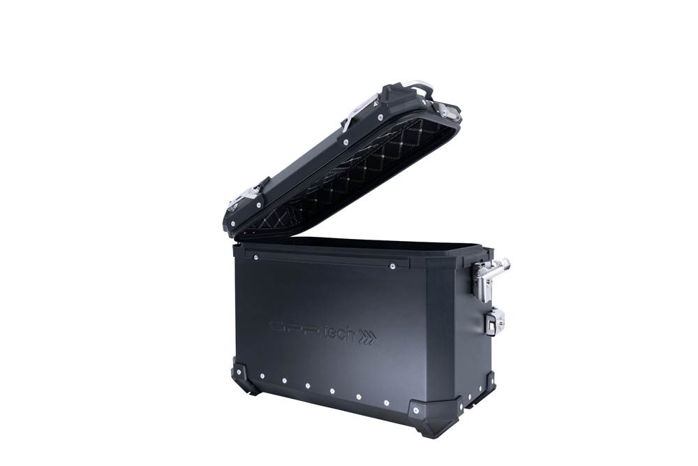 GPR TECH COMPATABILE CON Suzuki V-Strom 1050 Xt/De 2020/2024 e5 GPR TECH COPPIA DI VALIGIE LATERALI NERE ALPI-TECH 38 LT. + 32 LT. CON PORTA PACCHI NERO 