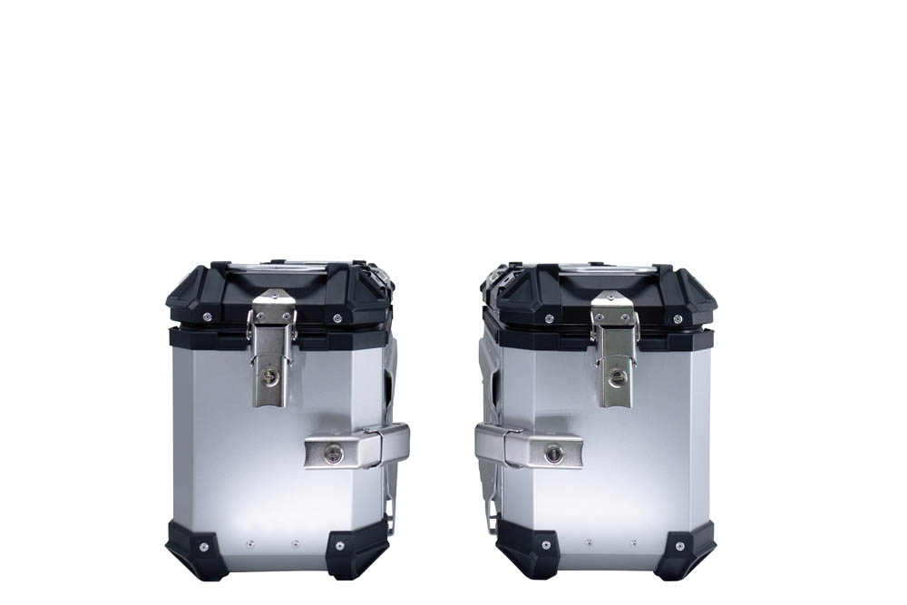 GPR TECH COMPATABILE CON Kawasaki Versys 650 2015/2016 e3 GPR TECH COPPIA DI VALIGIE LATERALI ARGENTO ALPI-TECH 38 LT. + 38 LT. CON TELAIO SPECIFICO 
