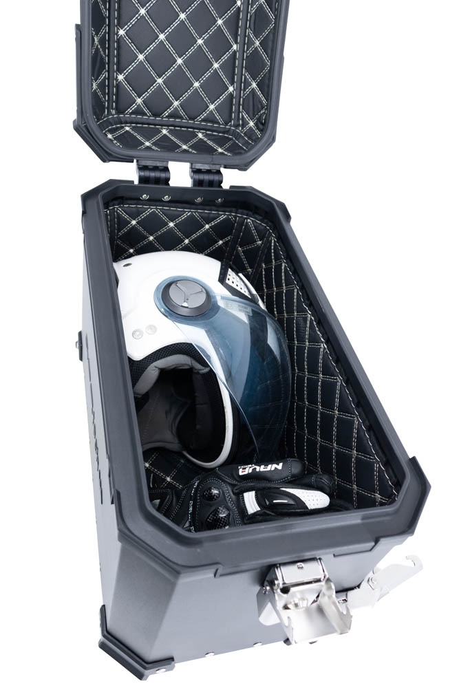 GPR TECH COMPATABILE CON Benelli Trk 502 2021/2024 e5 GPR TECH COPPIA DI VALIGIE LATERALI ARGENTO ALPI-TECH 38 LT. + 38 LT. CON TELAIO SPECIFICO 