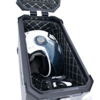 GPR TECH COMPATABILE CON Benelli Trk 502 2021/2024 e5 GPR TECH COPPIA DI VALIGIE LATERALI ARGENTO ALPI-TECH 38 LT. + 38 LT. CON TELAIO SPECIFICO 