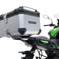 GPR TECH COMPATABILE CON Kawasaki Versys 650 2021/2022 e5 GPR TECH BAULETTO TOP CASE ALPI-TECH 45 LT. COLORE ARGENTO CON PIASTRA SPECIFICA 