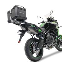 GPR TECH COMPATABILE CON Kawasaki Versys 650 2023/2024 e5 plus GPR TECH BAULETTO TOP CASE ALPI-TECH 45 LT. COLORE NERO CON PIASTRA SPECIFICA 