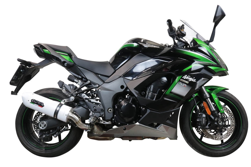 Scarico compatibile con Kawasaki Ninja 1000 Sx 2021-2024, Albus Evo4, Scarico omologato, silenziatore con db killer estraibile e raccordo specifico