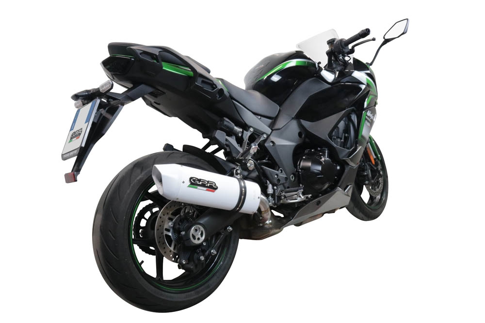 Scarico compatibile con Kawasaki Ninja 1000 Sx 2021-2024, Albus Evo4, Scarico omologato, silenziatore con db killer estraibile e raccordo specifico