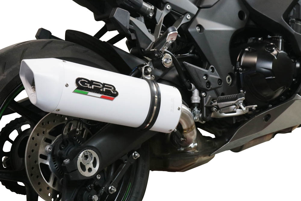 Scarico compatibile con Kawasaki Ninja 1000 Sx 2021-2024, Albus Evo4, Scarico omologato, silenziatore con db killer estraibile e raccordo specifico