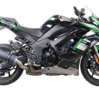 Exhaust compatible with Kawasaki Ninja 1000 Sx 2021-2024, Furore Evo4 Nero, Homologated legal slip-on exhaust including removable db killer and link pipe 