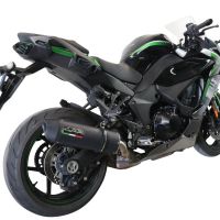 Exhaust compatible with Kawasaki Ninja 1000 Sx 2021-2024, Furore Evo4 Nero, Homologated legal slip-on exhaust including removable db killer and link pipe 