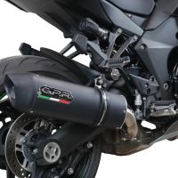 Exhaust compatible with Kawasaki Ninja 1000 Sx 2021-2024, Furore Evo4 Nero, Homologated legal slip-on exhaust including removable db killer and link pipe 
