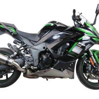 Scarico compatibile con Kawasaki Ninja 1000 Sx 2020-2020, GP Evo4 Titanium, Scarico omologato, silenziatore con db killer estraibile e raccordo specifico