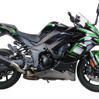 Scarico compatibile con Kawasaki Ninja 1000 Sx 2021-2023, M3 Black Titanium, Scarico omologato, silenziatore con db killer estraibile e raccordo specifico