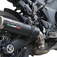 Exhaust system compatible with Kawasaki Ninja 1000 Sx 2020-2020, M3 Black Titanium, Homologated legal slip-on exhaust including removable db killer and link pipe 