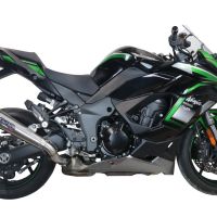 Scarico compatibile con Kawasaki Ninja 1000 Sx 2021-2023, Powercone Evo, Scarico omologato, silenziatore con db killer estraibile e raccordo specifico