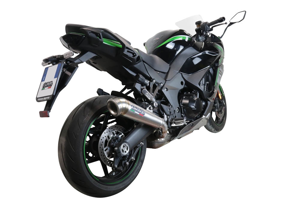 Scarico compatibile con Kawasaki Ninja 1000 Sx 2021-2023, Powercone Evo, Scarico omologato, silenziatore con db killer estraibile e raccordo specifico