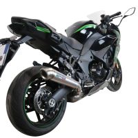 Scarico compatibile con Kawasaki Ninja 1000 Sx 2021-2023, Powercone Evo, Scarico omologato, silenziatore con db killer estraibile e raccordo specifico