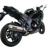 Scarico compatibile con Kawasaki Ninja 1000 Sx 2021-2023, Satinox , Scarico omologato, silenziatore con db killer estraibile e raccordo specifico