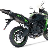 Scarico compatibile con Kawasaki Versys 650 2021-2022, Furore Nero, Scarico completo omologato,fornito con db killer estraibile,catalizzatore e collettore