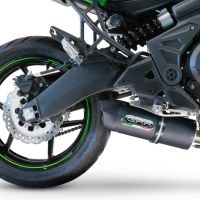 Scarico compatibile con Kawasaki Versys 650 2015-2016, Furore Nero, Scarico completo omologato,fornito con db killer estraibile,catalizzatore e collettore