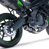 Exhaust system compatible with Kawasaki Versys 650 2017-2020, M3 Black Titanium, Racing full system exhaust, including removable db killer/spark arrestor 